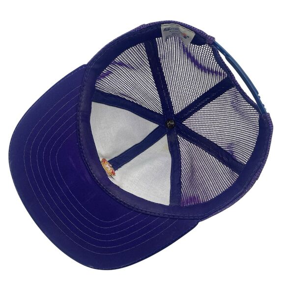 Vintage Crown Royal Embroidered Sportsman Trucker Snapback Trucker Hat - Picture 5 of 6